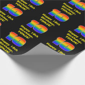 10誕生日:おもしろいカラフル,レイインスパイアンボー# 10 ラッピングペーパー (角)