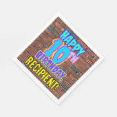 10誕生日~おもしろい、アーバングラフィティインスパイアルック スタンダードランチョンナプキン (角)