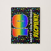 10誕生日:おもしろい、カラフル星野パターン ジグソーパズル (縦)