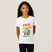 10誕生日、この女の子は今、2桁10  Tシャツ (正面フル)