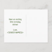 10誕生日:はっきりした,おもしろい,シンプル虹, 10 ポストカード (裏面)