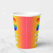10誕生日: カラフル、おもしろいレインボーパターン# 10 紙コップ (右)