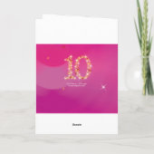10誕生日 – 第10星 – ピンク – 年齢10 カード (裏面)