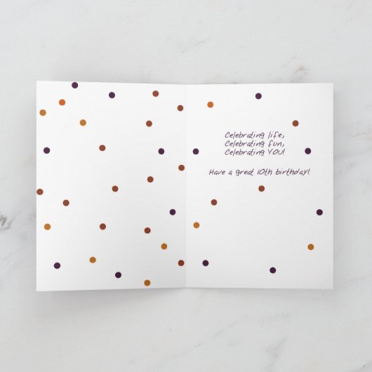 10誕生日for Boys カード (内部)