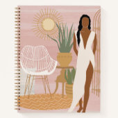 10読代、女の子、女性ノートブックのログノート ノートブック (正面)