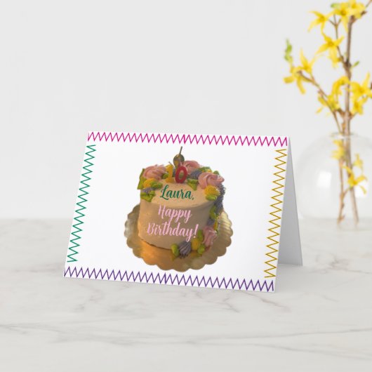 10賛美番目の誕生日カード カード (黄色い花)