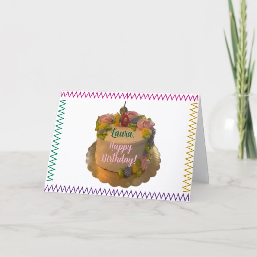 10賛美番目の誕生日カード カード (正面)