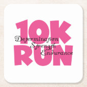 10走Kピンク走スポーツ スクエアペーパーコースター (正面)