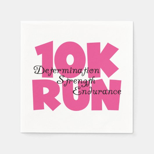 10走Kピンク走スポーツ スタンダードカクテルナプキン (正面)