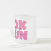 10走Kピンク走スポーツ フロストグラスマグカップ (正面左)