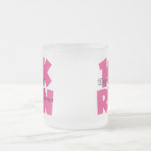10走Kピンク走スポーツ フロストグラスマグカップ (中央)