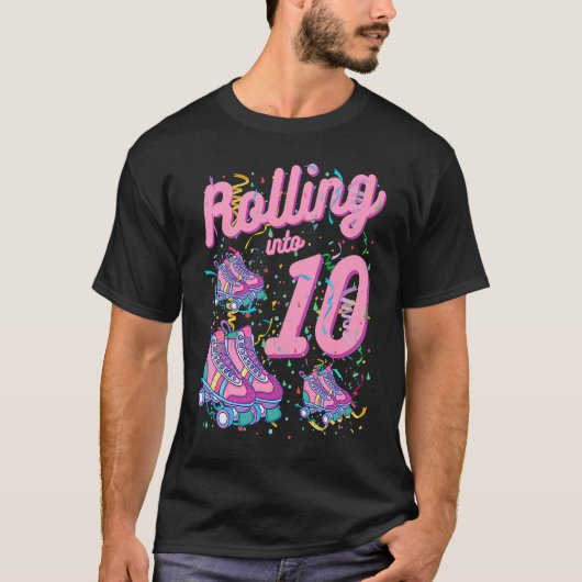 10転が位誕生日ローラースケート10年 Tシャツ (正面)