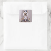 10進数と10進数のクロック スクエアシール (バッグ)