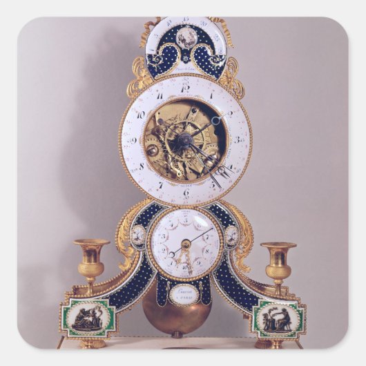 10進数と10進数のクロック スクエアシール (正面)