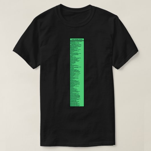 10進数によるライブラリ符号Dewey Decimal System By Tens N Tシャツ (デザイン正面)