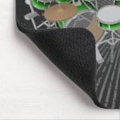 10部分のドラムキット: 緑の勾配: ドラムマウスパッド マウスパッド (コーナー)