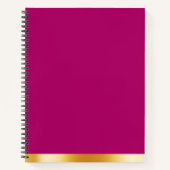 10離れ代10代の手金ゴールドスパイラルカスタム手帳 ノートブック (正面)