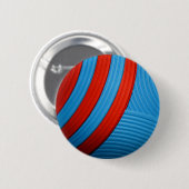 10青及び赤の抽象的な日光ボタン 缶バッジ (正面&裏面)