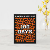 100おもしろい人の学校の日のためのボールを持つ カード (黄色い花)