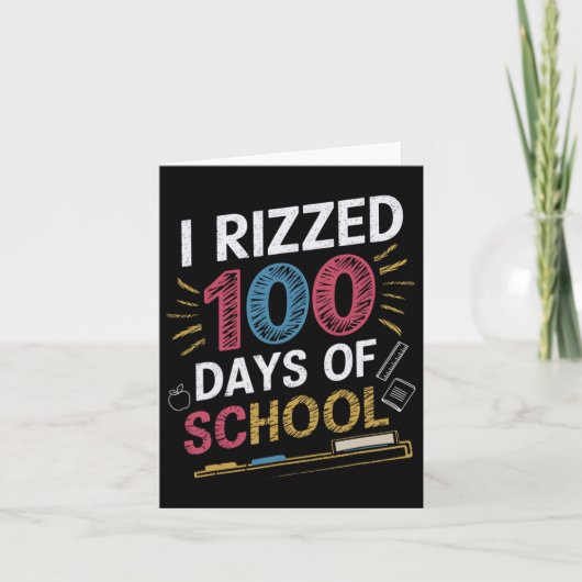 100おもしろい日の学校100th私は100日O カード (正面)