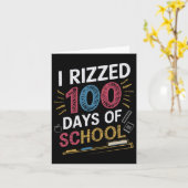100おもしろい日の学校100th私は100日O カード (黄色い花)
