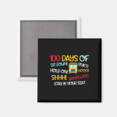 100おもしろい日スクールバスドライバー100日Scho マグネット (正面/裏面)