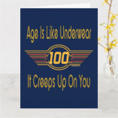 100おもしろい番目の誕生日。年は下着に似ている カード (黄色い花)