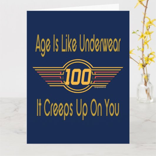 100おもしろい番目の誕生日。年は下着に似ている カード (黄色い花)