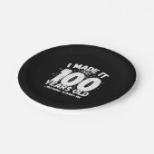 100おもしろい誕生日引用文皮肉100歳 ペーパープレート (アングル)