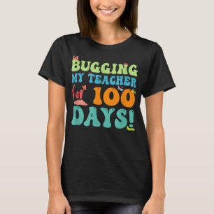 100おもしろいDaで私の先生を盗聴する学生セミ Tシャツ