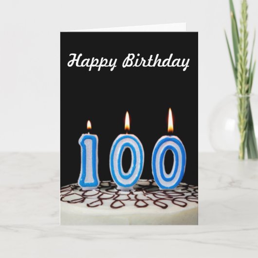 100お誕生日ケーキ カード (正面)