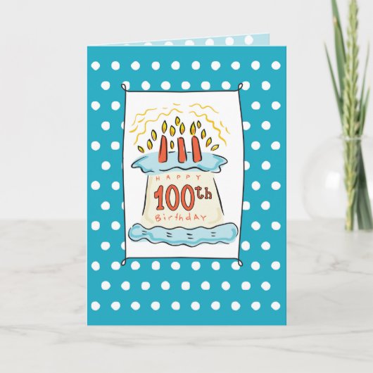 100お誕生日ケーキ カード (正面)
