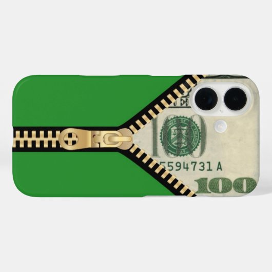 $100お金ジッパー Case-Mate iPhoneケース (裏面 (横))