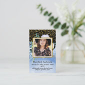 100かわいらしフローラ祈りの言葉葬儀記念写真 名刺 (スタンド正面)