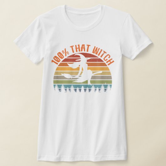 100その魔女 – 面白いハロウィーンヴィンテージハロウィーン Tシャツ (レイダウン)