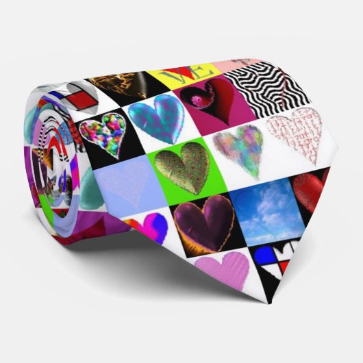 100つのハートのタイ ネクタイ