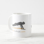 100つのプッシュ・アップ コーヒーマグカップ (正面左)