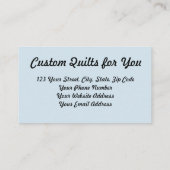 100つのユニークなキルトのデザインの名刺 名刺 (裏面)