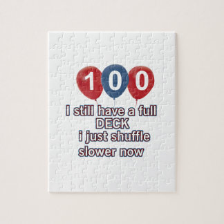 100つの年のおもしろいな誕生日のデザイン ジグソーパズル