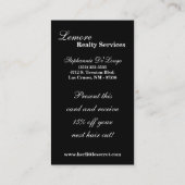 100つの白黒の水玉模様のPokadotの名刺 名刺 (裏面)