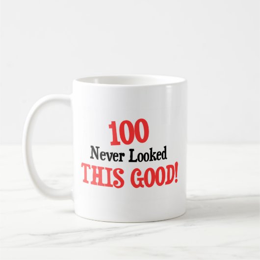 100つは決してよいこれを見ませんでした! コーヒーマグカップ (左)