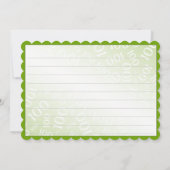 100つは"感謝していしています!" 緑および白い数パターン サンキューカード (裏面)