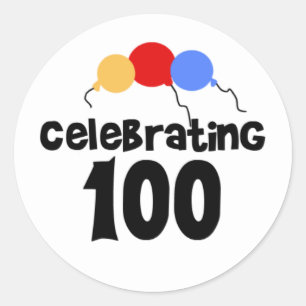 100つを祝うこと ラウンドシール