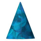 100と素晴らしいエレガント海ブルー誕生日 パーティーハット (裏面)