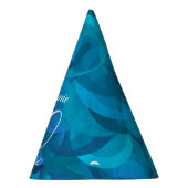 100と素晴らしいエレガント海ブルー誕生日 パーティーハット (右)