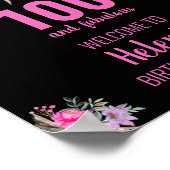 100と素晴らしい黒い誕生日パーティー ポスター (角)