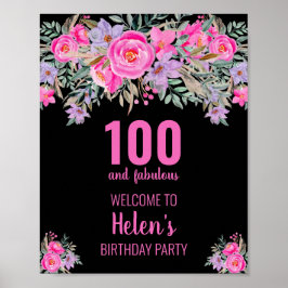 100と素晴らしい黒い誕生日パーティー ポスター