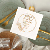 100と素晴らしい100th誕生日パーティーがスタンプ 箔ナプキン