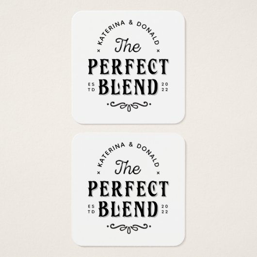 100のパック完璧なブレンド結婚式の引き出物ラベル (正面&裏面)