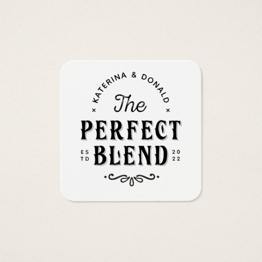 100のパック完璧なブレンド結婚式の引き出物ラベル (正面)